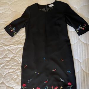 VGUC sheath dress with embroidery by Shomi sz 14